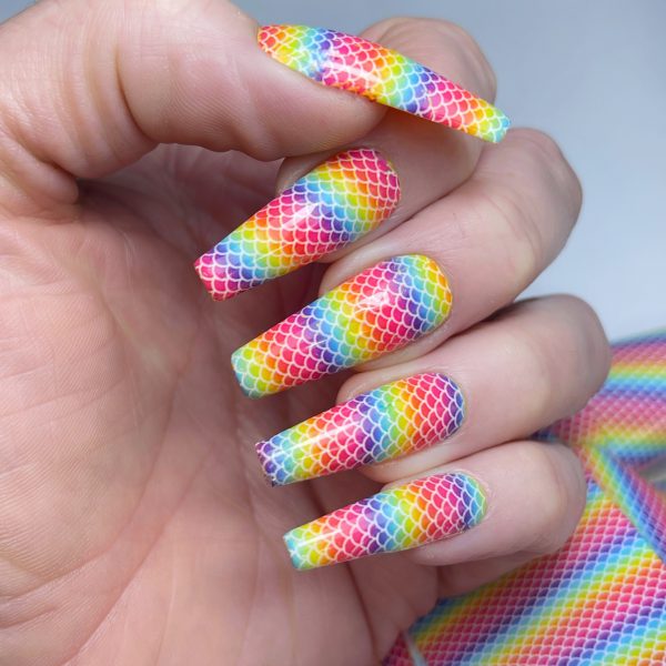 rainbow mermaid foil